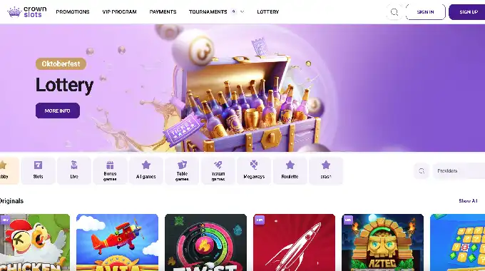 Crownslots Casino overview