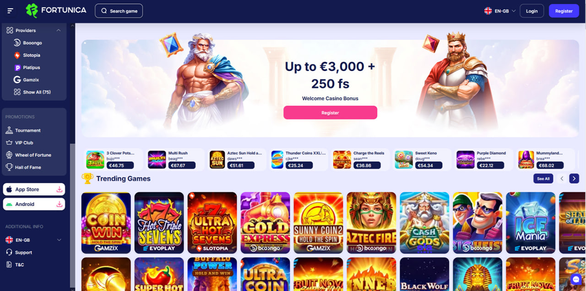 Fortunica Casino overview