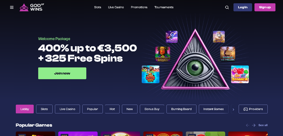 God of Wins Casino overview
