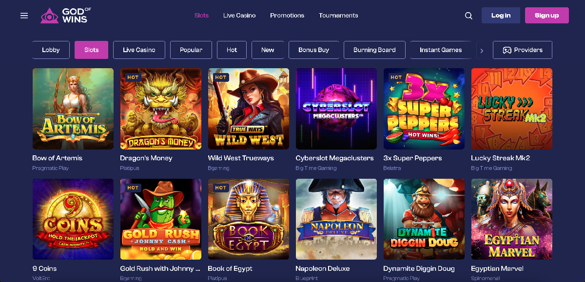God of Wins Casino PayID banking notes