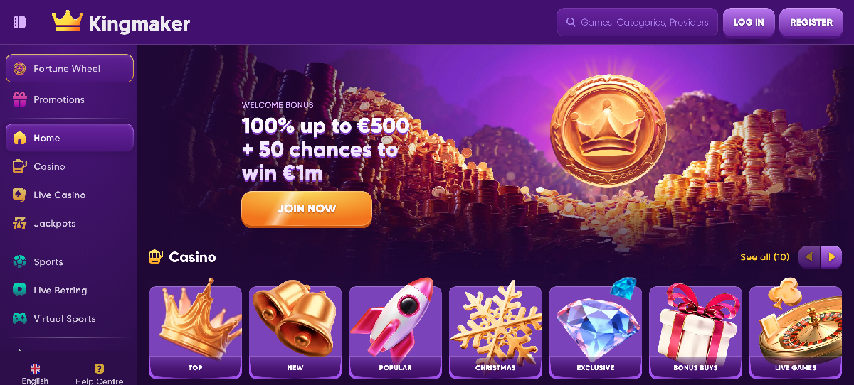 Kingmaker Casino overview