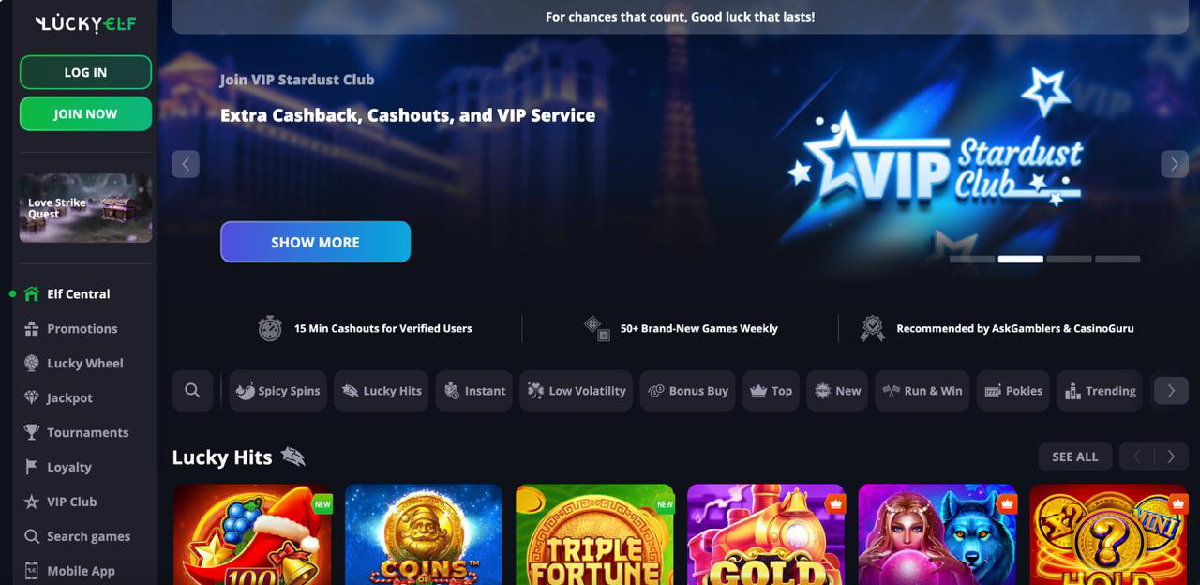 Lucky Elf Casino overview