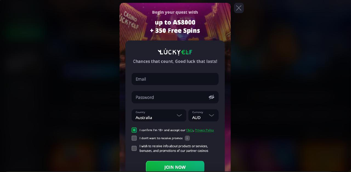 Lucky Elf Casino PayID banking notes