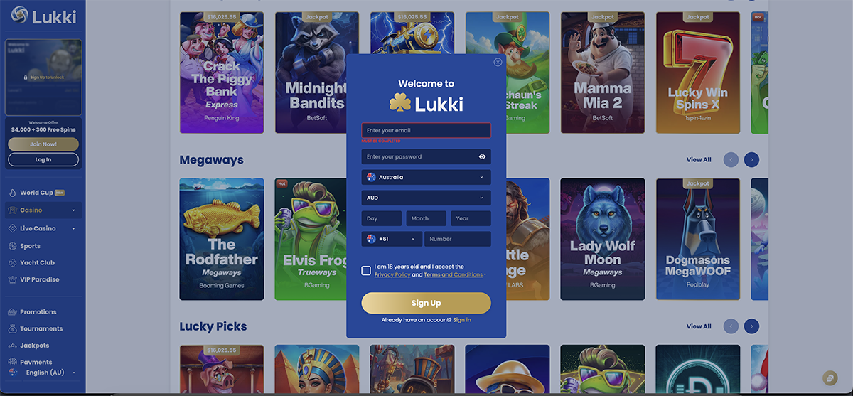 Lukki Casino PayID banking notes