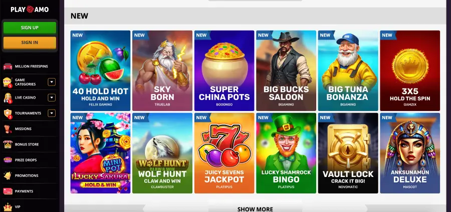 PlayAmo Casino PayID banking notes