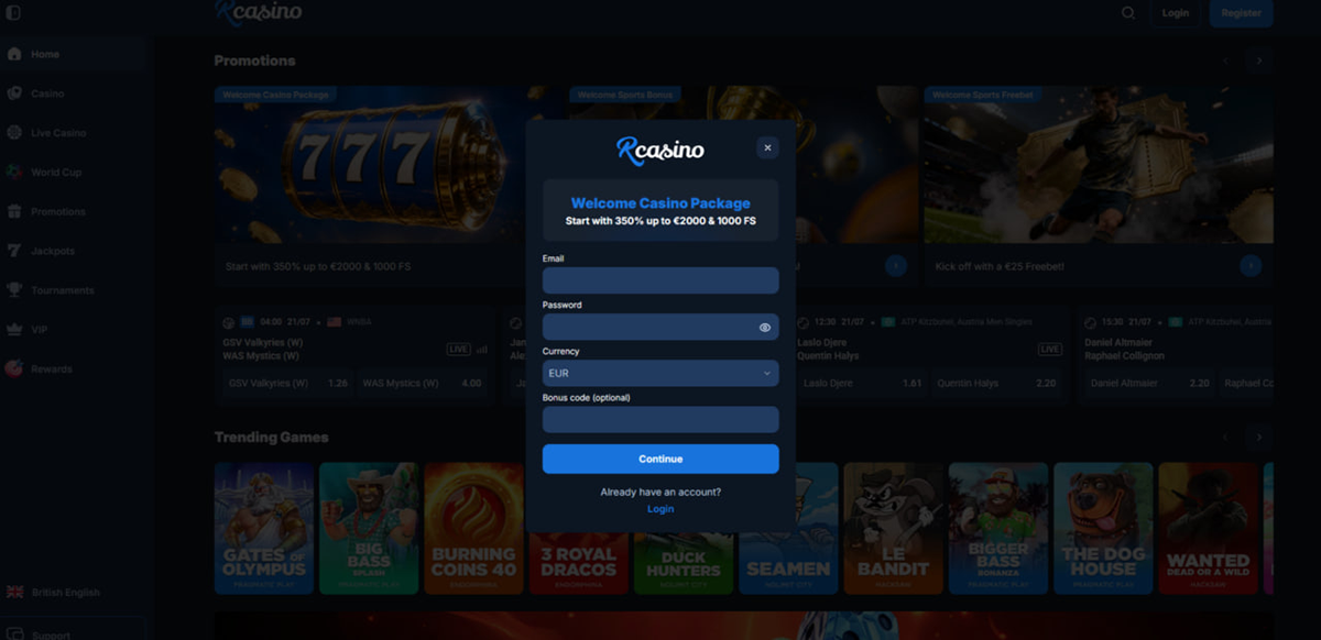 RCasino PayID banking notes
