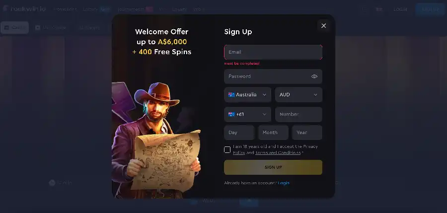 Rockwin Casino PayID banking notes