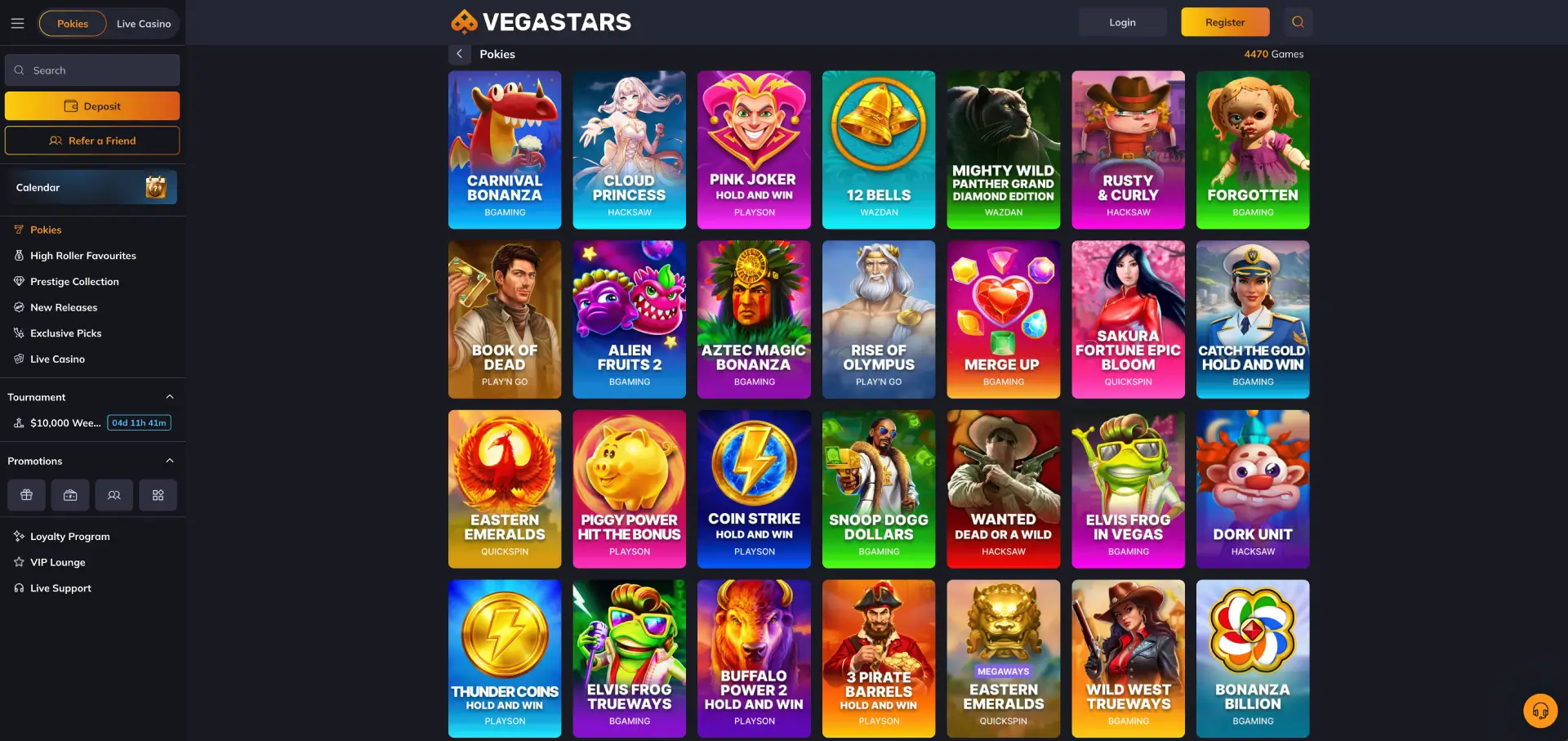 Vegastars Casino PayID banking notes