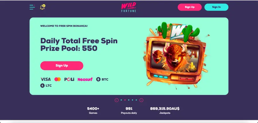 Wild Fortune Casino overview