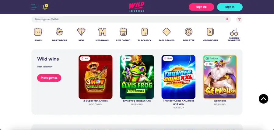 Wild Fortune Casino PayID banking notes