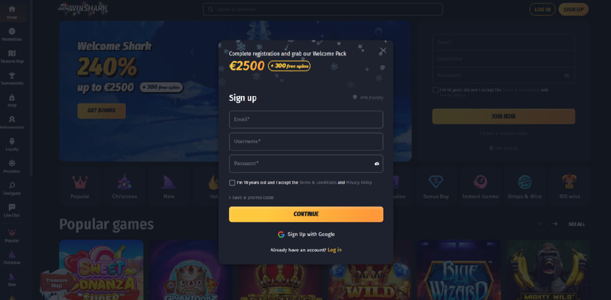 WinShark Casino PayID banking notes
