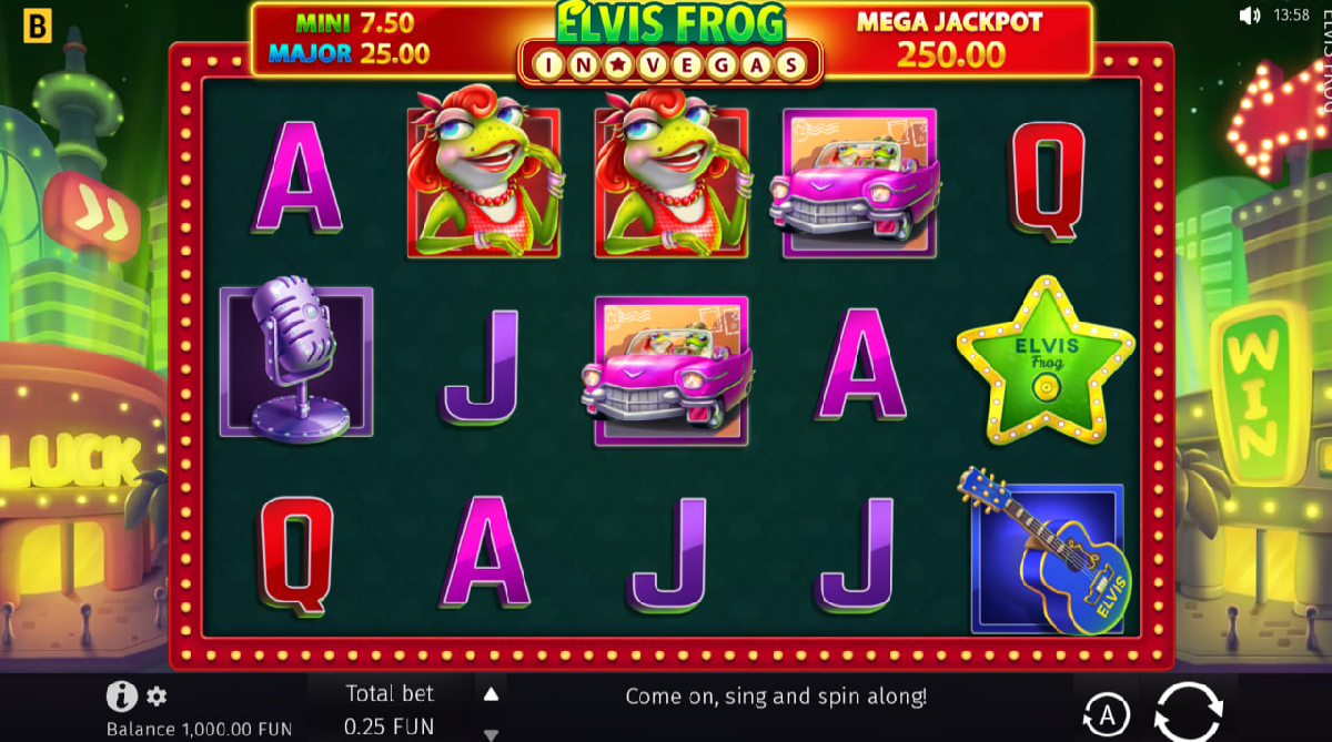 Elvis Frog in Vegas pokie